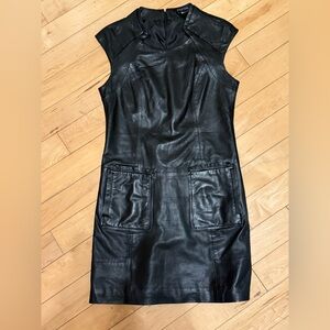 Etcetera vintage Black Leather dress